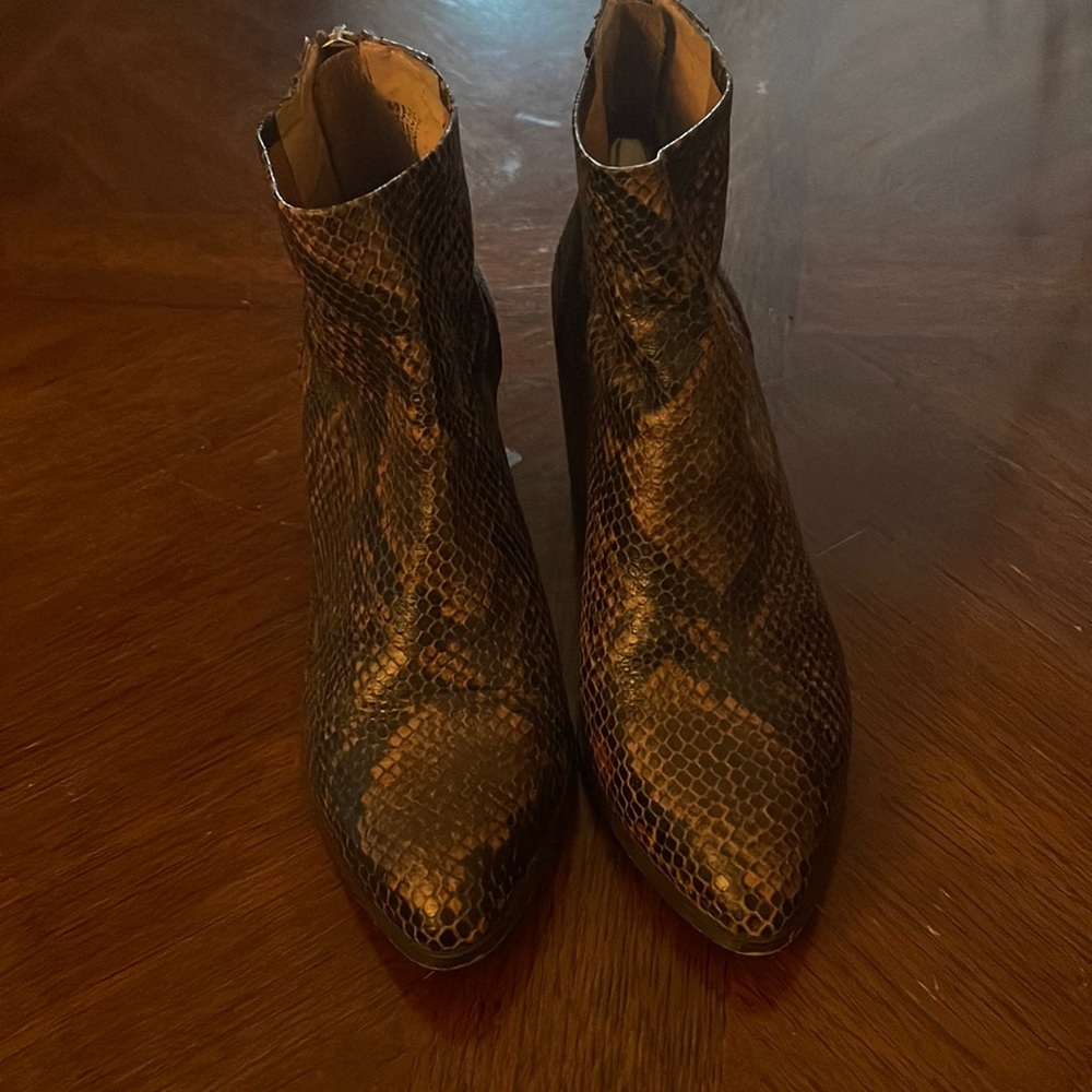 Steve Madden Jillian leather snake boot